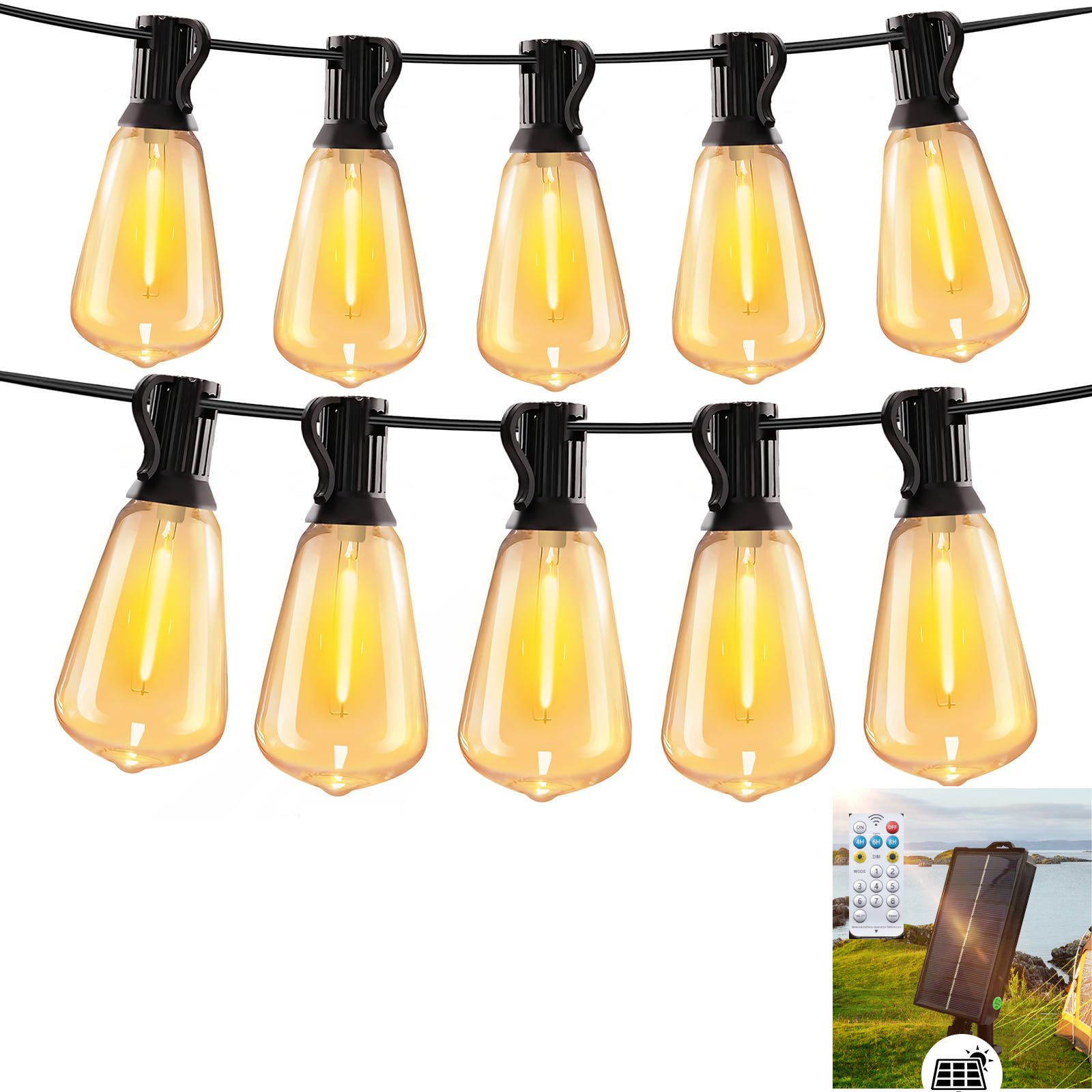 Joysing Fascio di Luci Solare 1 M 100 LED Luci Solari Esterno Giardino, 8 Modalità Luci a Cascata Impermeabili Catena Luminosa Solare per Giardino Festa Matrimonio Decorative - Bianco Caldo Joysing Fascio di Luci Solare 1 M 100 LED Luci Solari Esterno Giardino, 8 Modalità Luci a Cascata Impermeabili Catena Luminosa Solare per Giardino Festa Matrimonio Decorative - Bianco Caldo