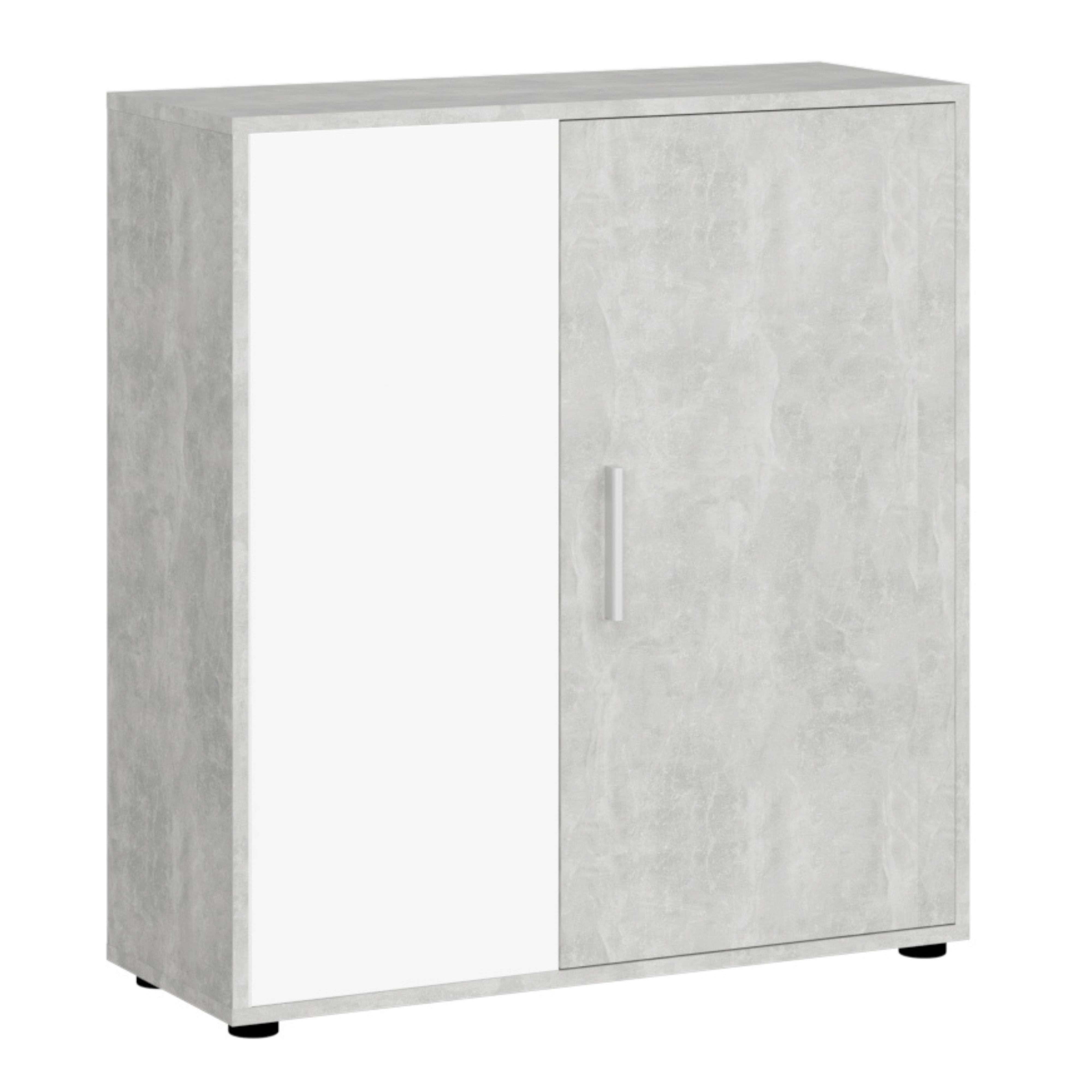 Buffet de Rangement Moderne Sonoma Gris Bois d'Ingénierie 40x42,5x93 cm, Meuble de Salon et Salle à Manger avec 2 Portes et 3 Tiroirs, Design Élégant pour Un Stockage Maximal