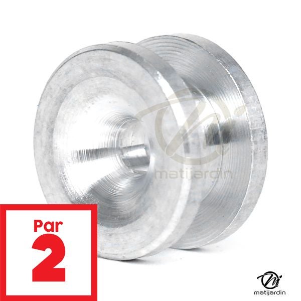 Passe fils aluminium x2. Pour tête débroussailleuse 3 fils - 2