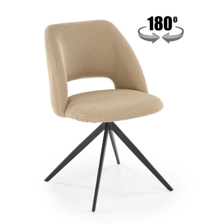 Krzesło tapicerowane K546 beżowe obracane