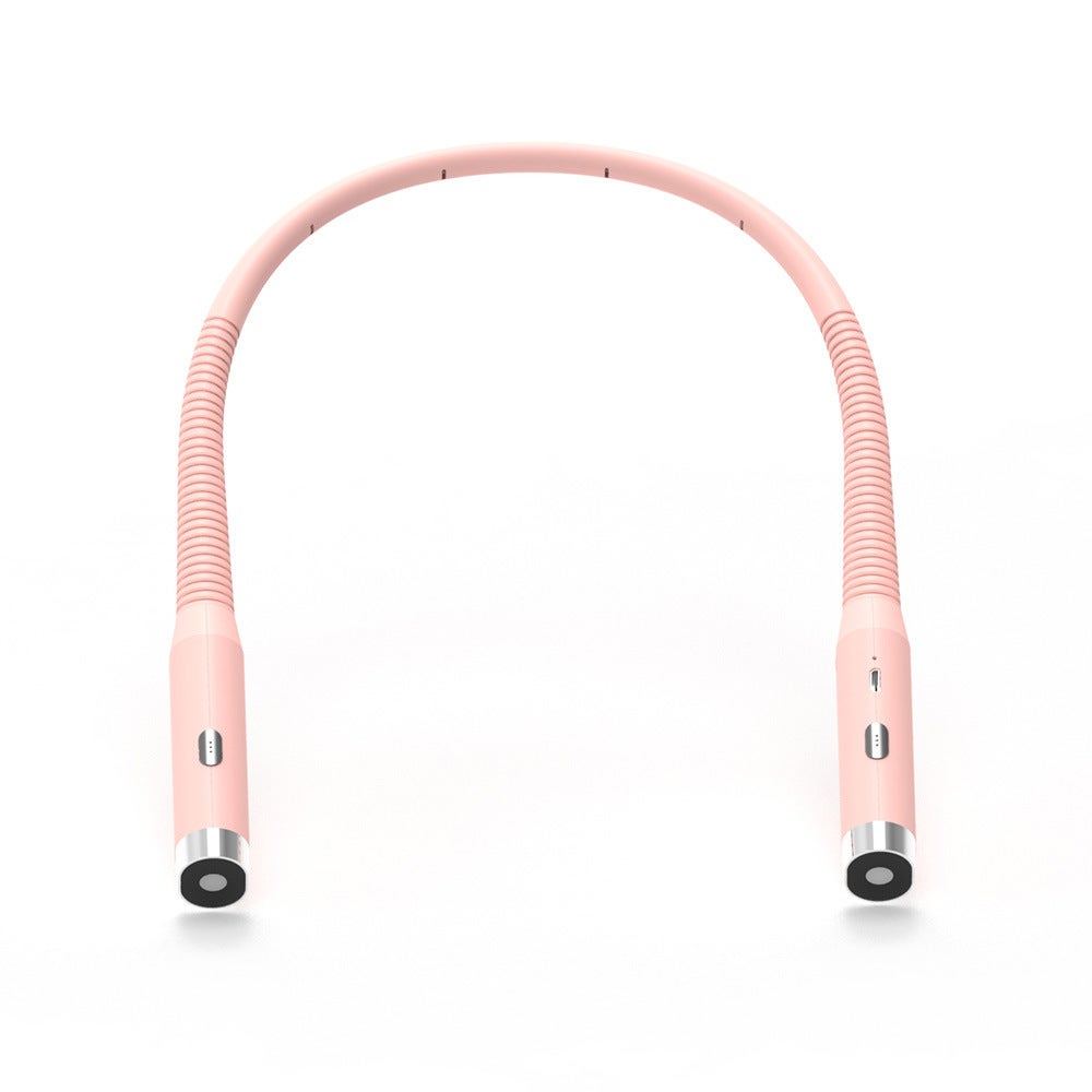 Różowa lampka do czytania, dwugłowicowa składana lampka biurkowa, latarka, akumulatorowa lampka nocna do sypialni.