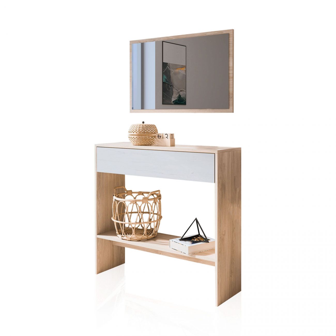 Duehome  Recibidor Aros Tofe, Andersen Pino 91,5 X 85 X 27,9 Cm , Leroy Merlin