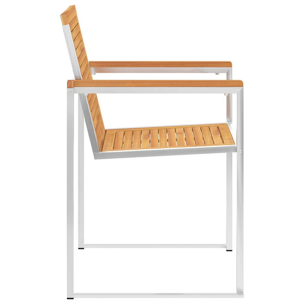 Chaises de jardin lot de 8 avec coussins Bois de teck massif - 6