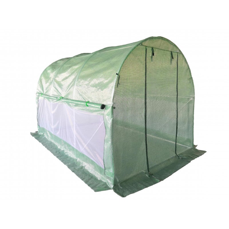 Tunel ogrodowy 4iQ Group 2x3m Zielony Folia UV 25mm siatka na insekty