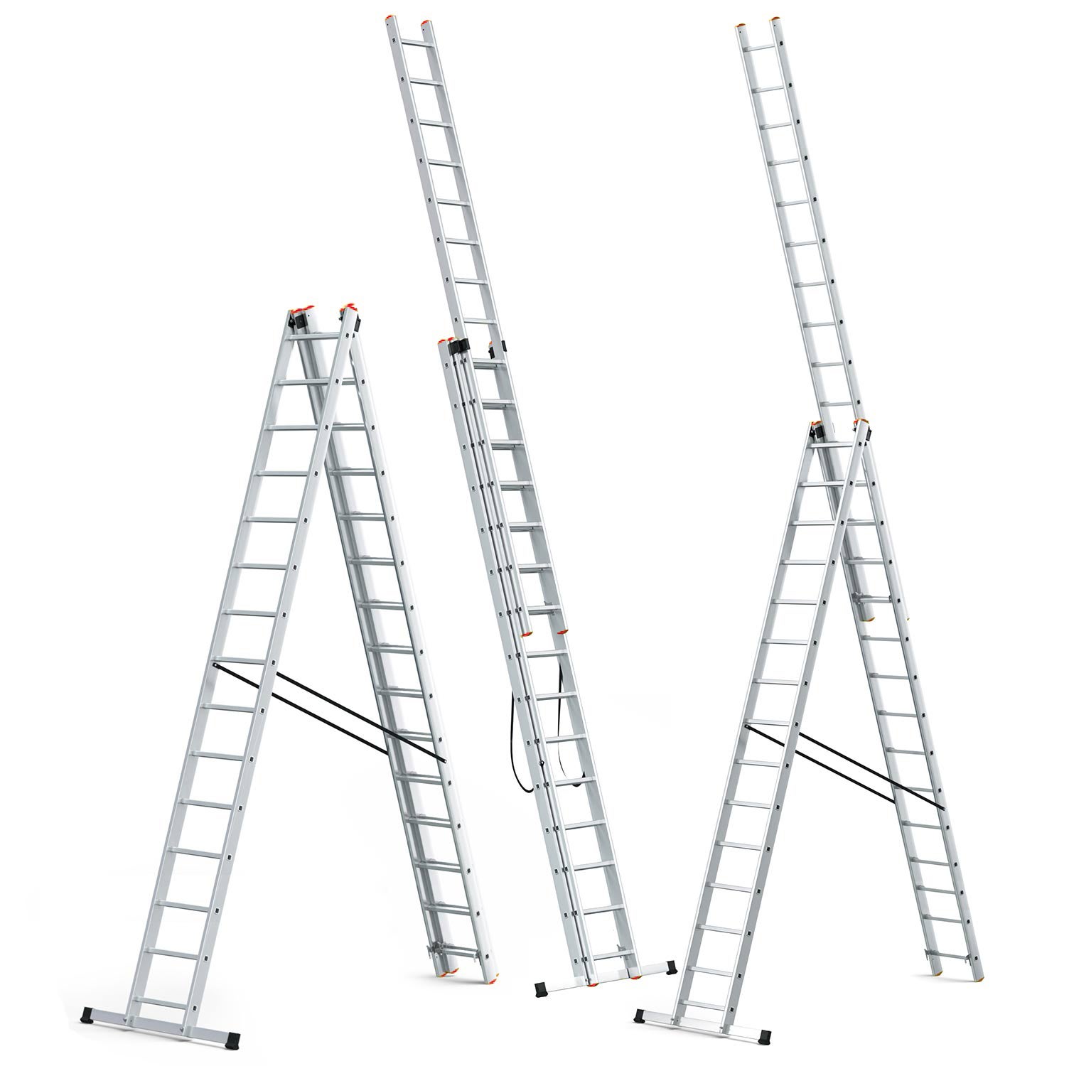 Drabina aluminiowa wielofunkcyjna 3x15 HIGHER na schody + GRATIS 1 szt.