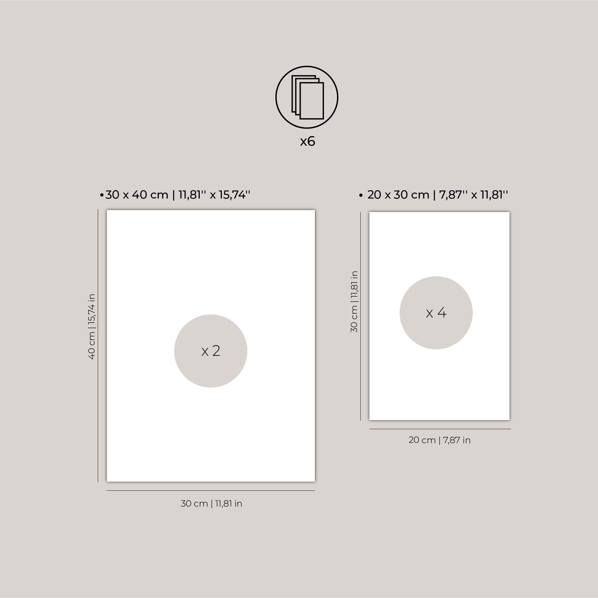 Set de 6 illustrations de villes pour tableaux - Photographies de villes, phrases, illustration - 20x30 cm, 30x40 cm - Sans cadre - MILUKA - 4