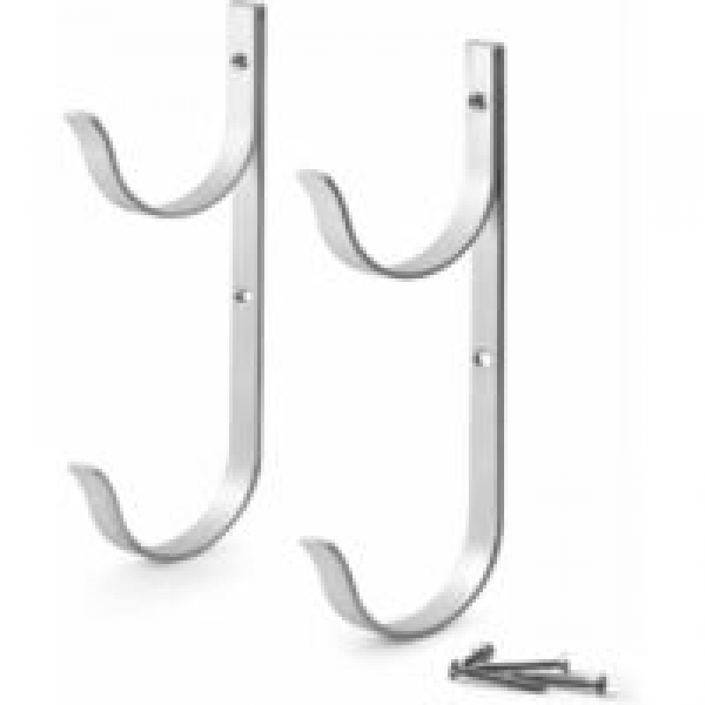 Wielofunkcyjny hak, aluminiowy uchwyt na akcesoria basenowe, poziomy drążek ścienny do montażu na ścianie, 2 drążki