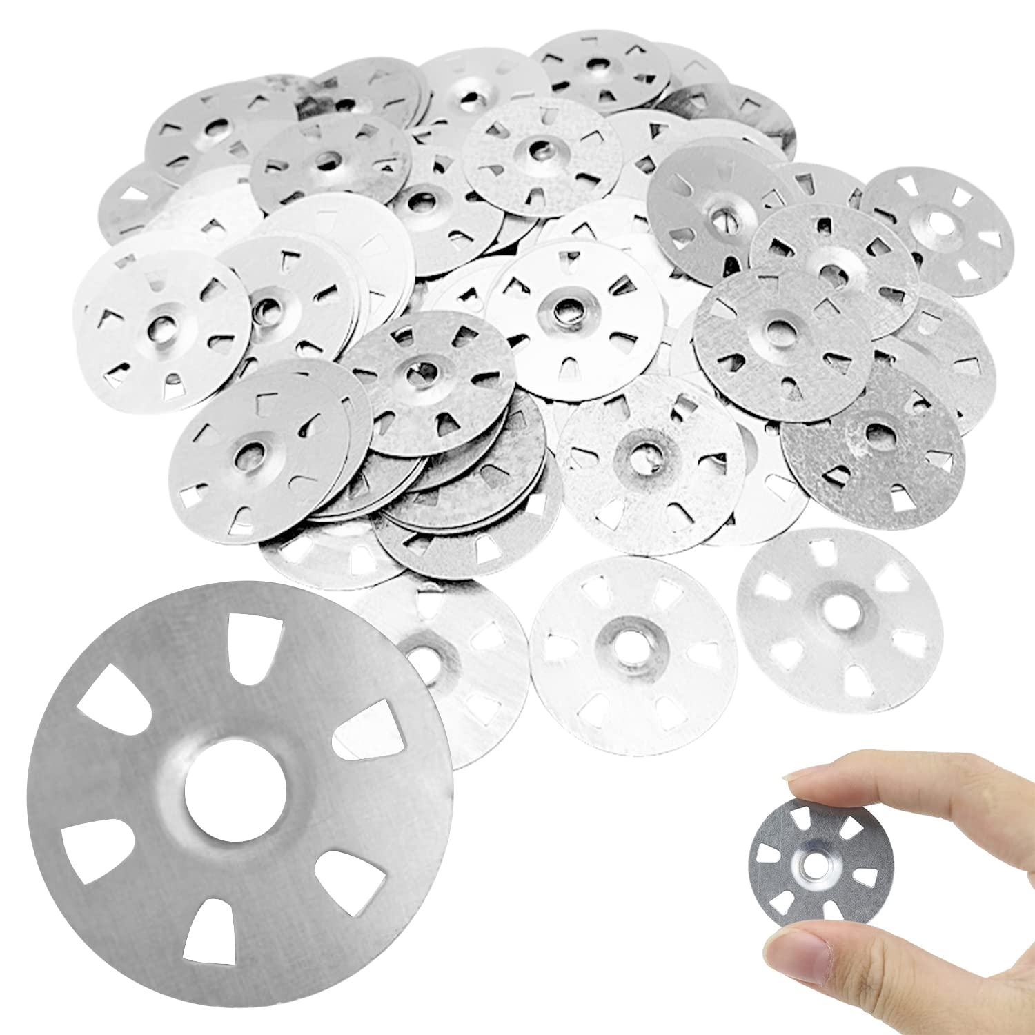 500 sztuk podkładek 6-zębowych, podkładka ocynkowana 35 mm, okrągła podkładka płaska do płytek, podkładki mocujące do płyt gipsowo-kartonowych ekstrud
