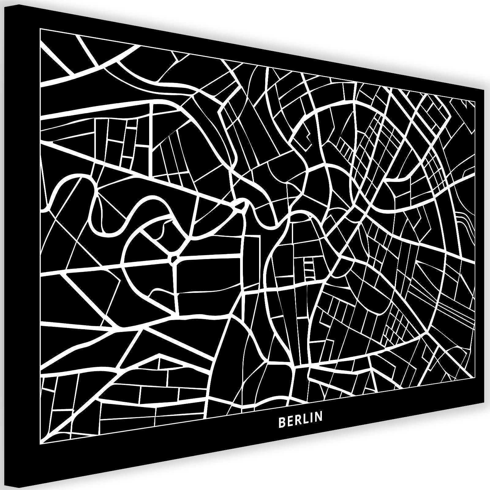 Obraz na płótnie, Berlin - plan miasta 90x60
