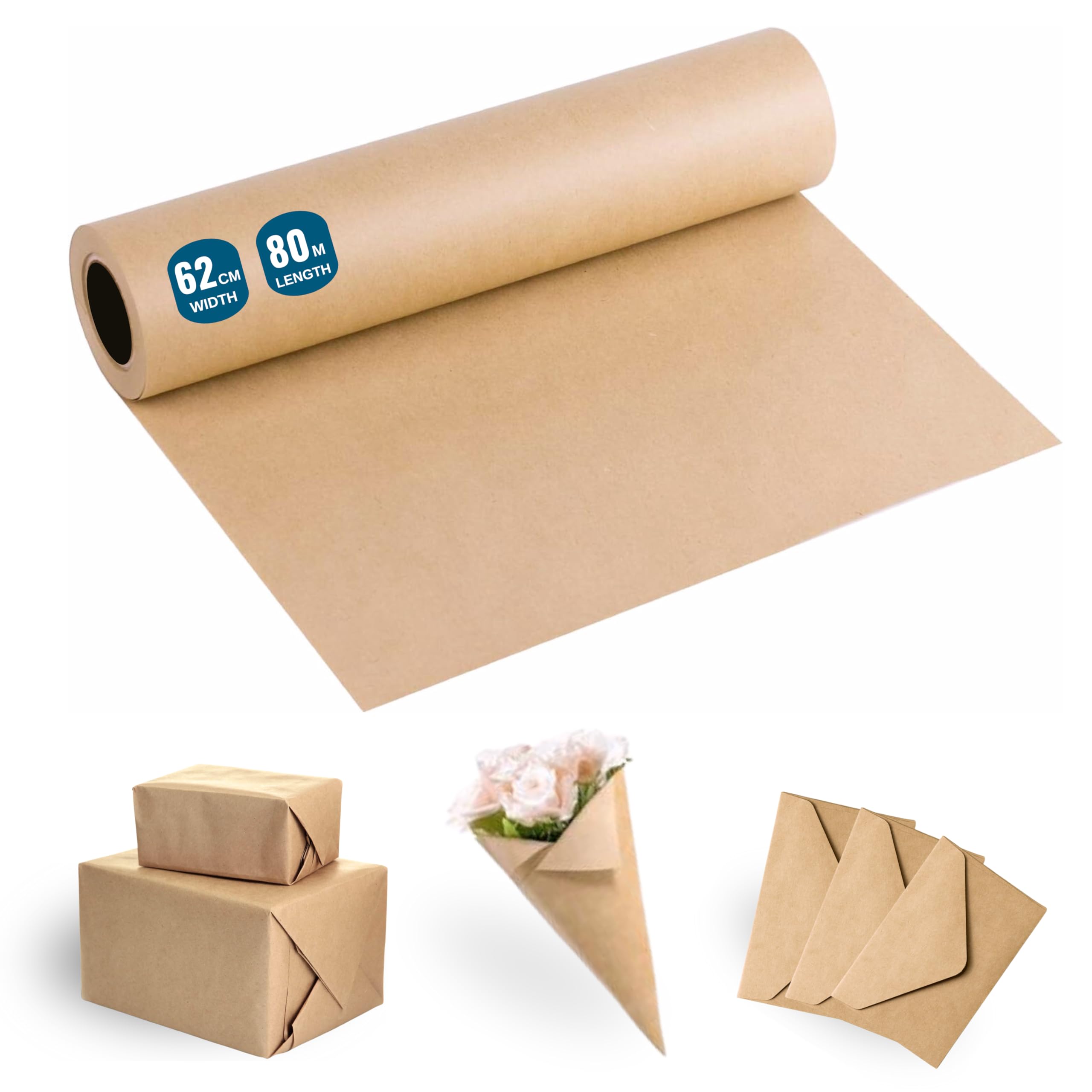 BENECREAT BurlyWood – 50 Fogli Carta Kraft Autoadesiva A3 (42x29,8 Cm) Stampabile Per Etichette E Progetti Fai Da Te