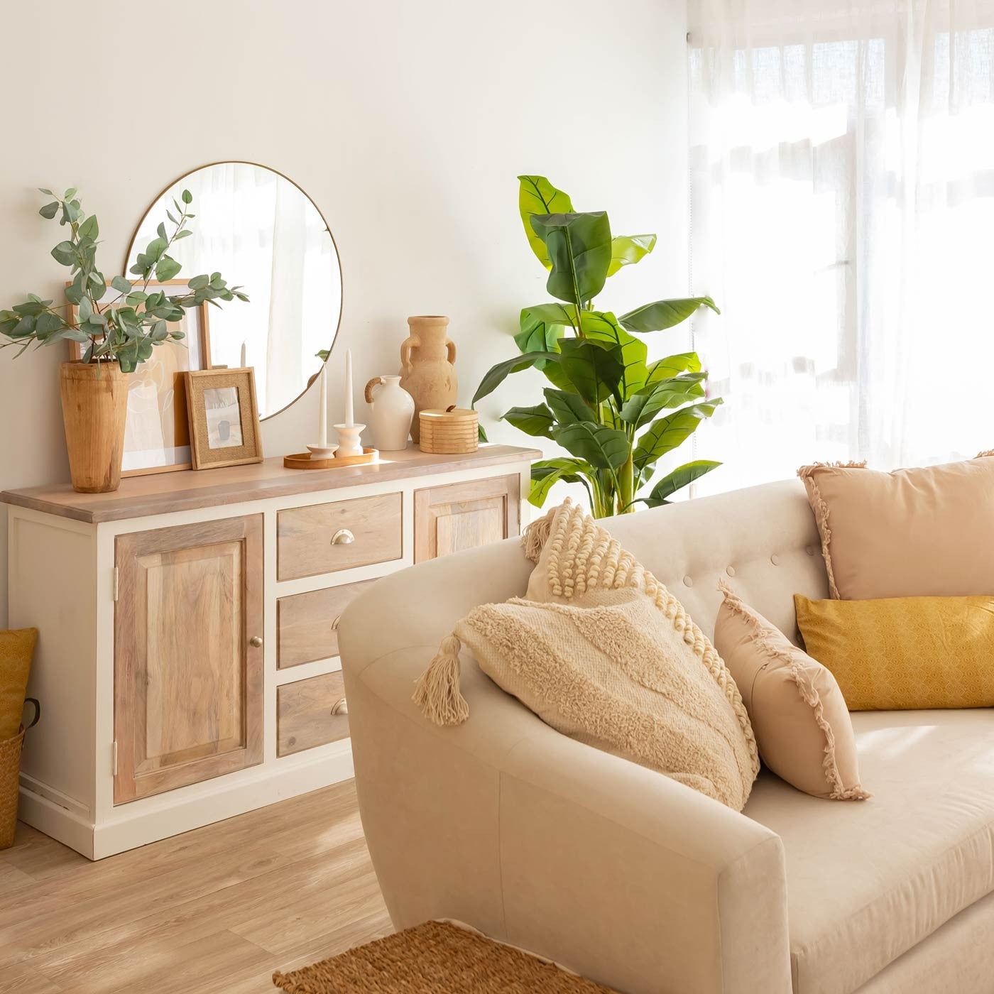 ESPEJO REDONDO BETINA ORO 76CM - 5