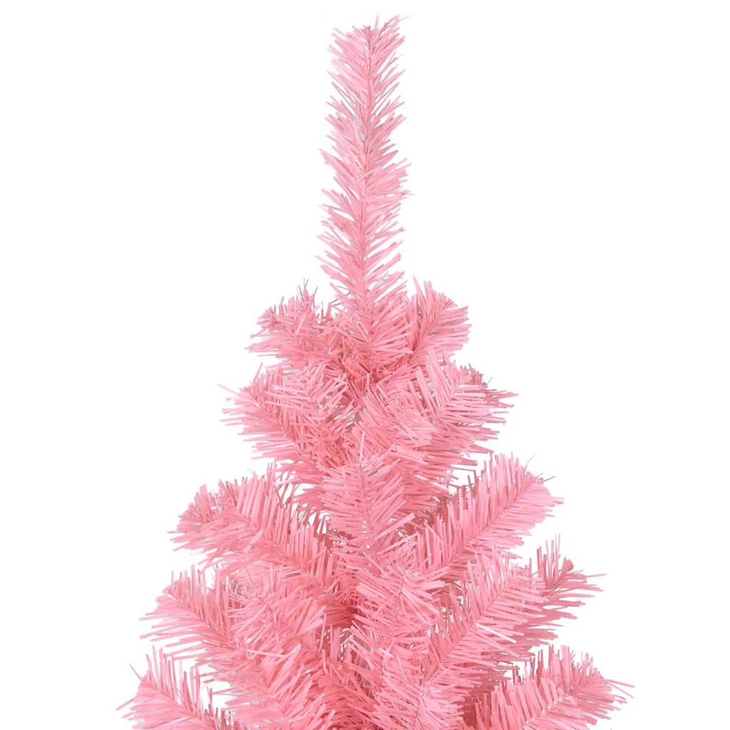 Árvore de Natal artificial com suporte em PVC rosa 180 cm - COMFORTXL - 4