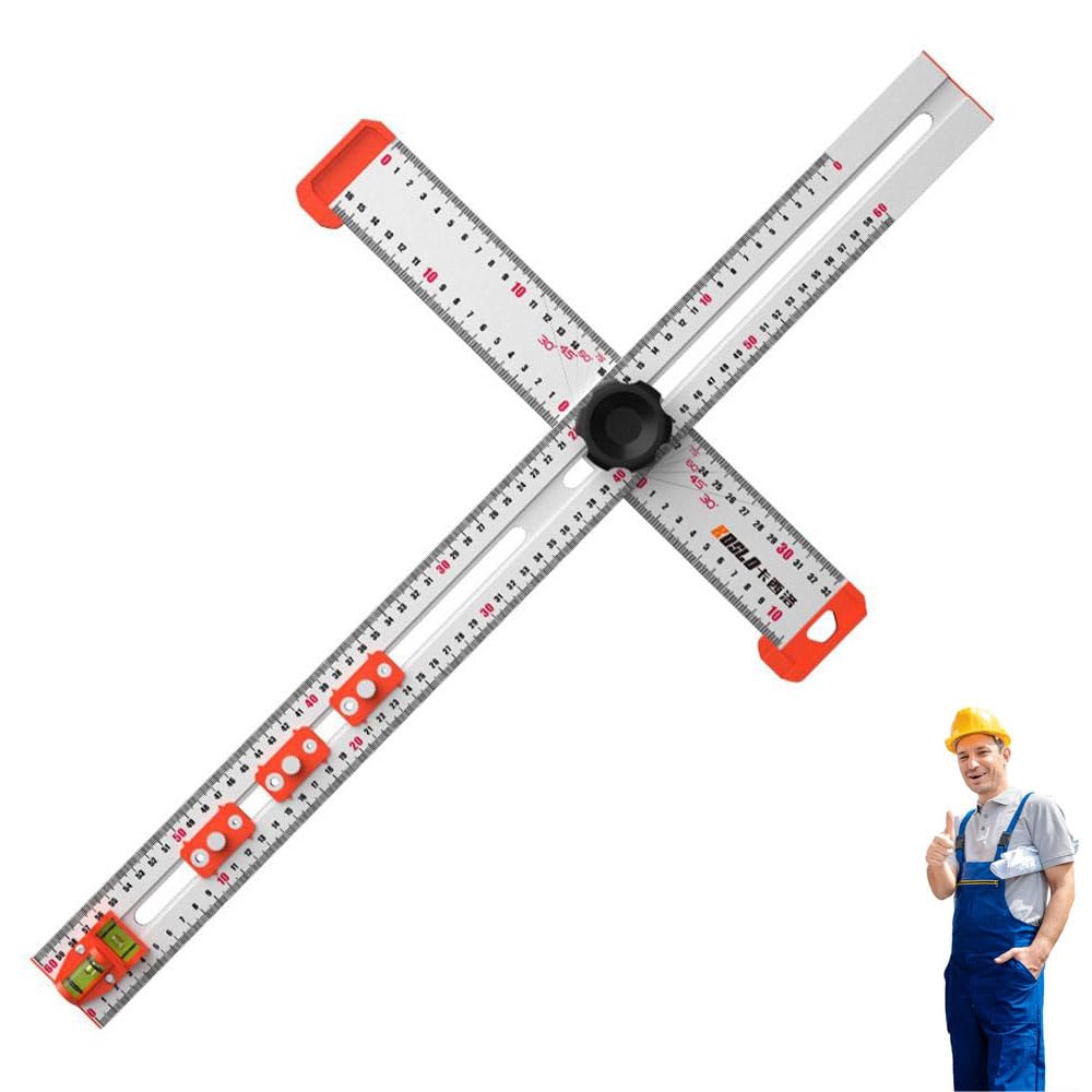 Twotrees Règle De Positionnement De Foret 4 En 1 - Règle Carrée En T 60 Cm Avec Angle Réglable
