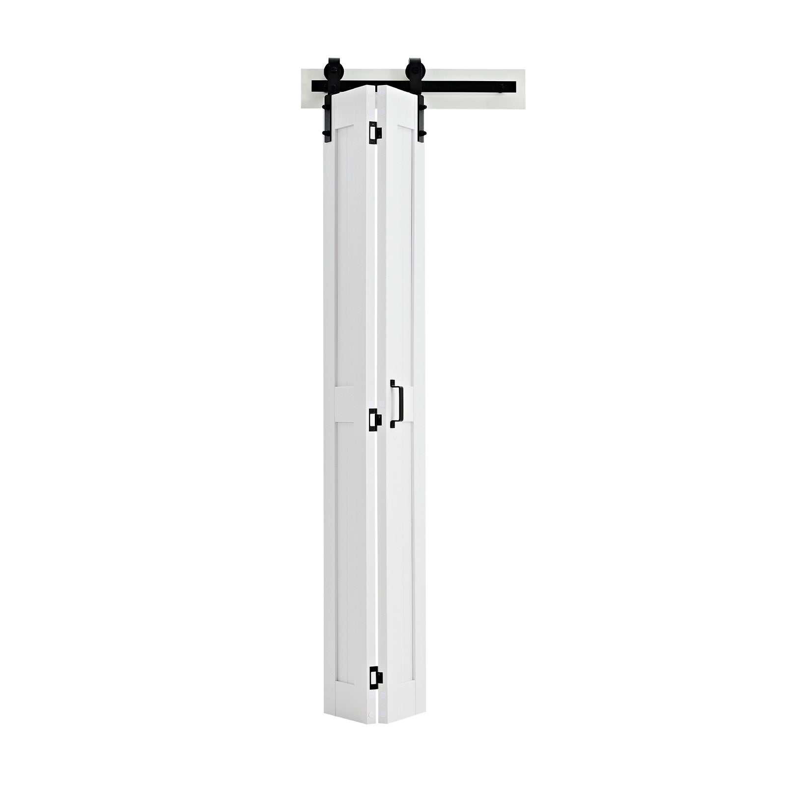 Porta scorrevole interna VEVOR 60,9x213,4 cm, per divisorio, camera da letto, soggiorno, armadio, compatta, telaio a H, montaggio richiesto, bianca - 9