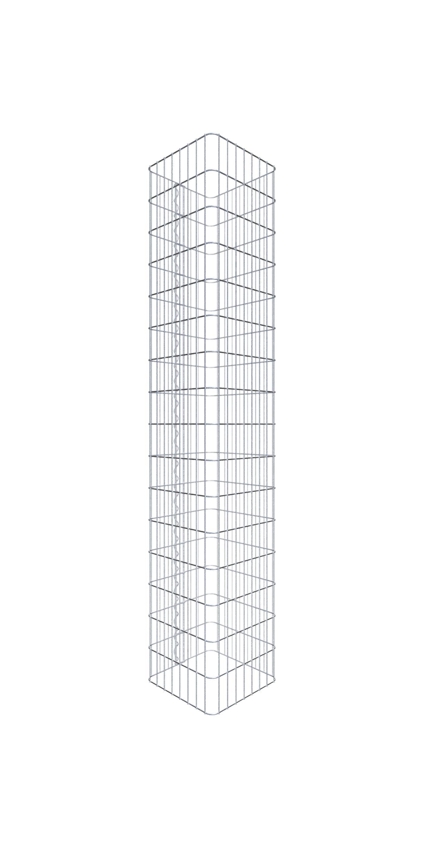 Gabiona - Columna De Gaviones Rectangular, 27 Cm X 27 Cm, Luz De Malla 5 X 10 Cm - Altura: 160