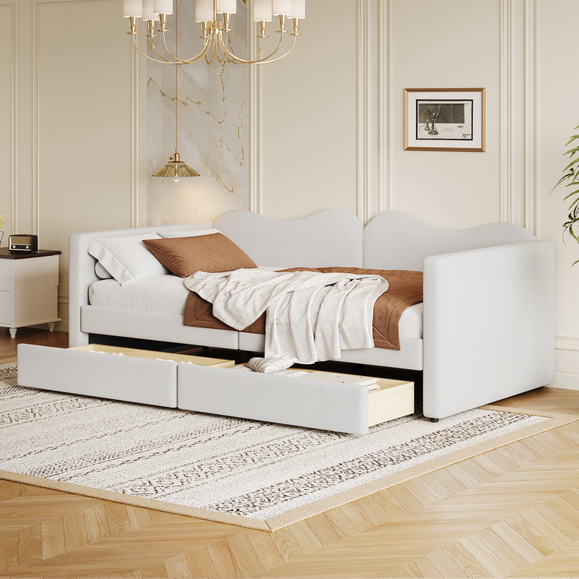Lit simple rembourré 90x200 cm, lit jeunesse avec LED, lit de stockage Lit simple rembourré 90x200 cm, lit jeunesse avec LED, lit de stockage