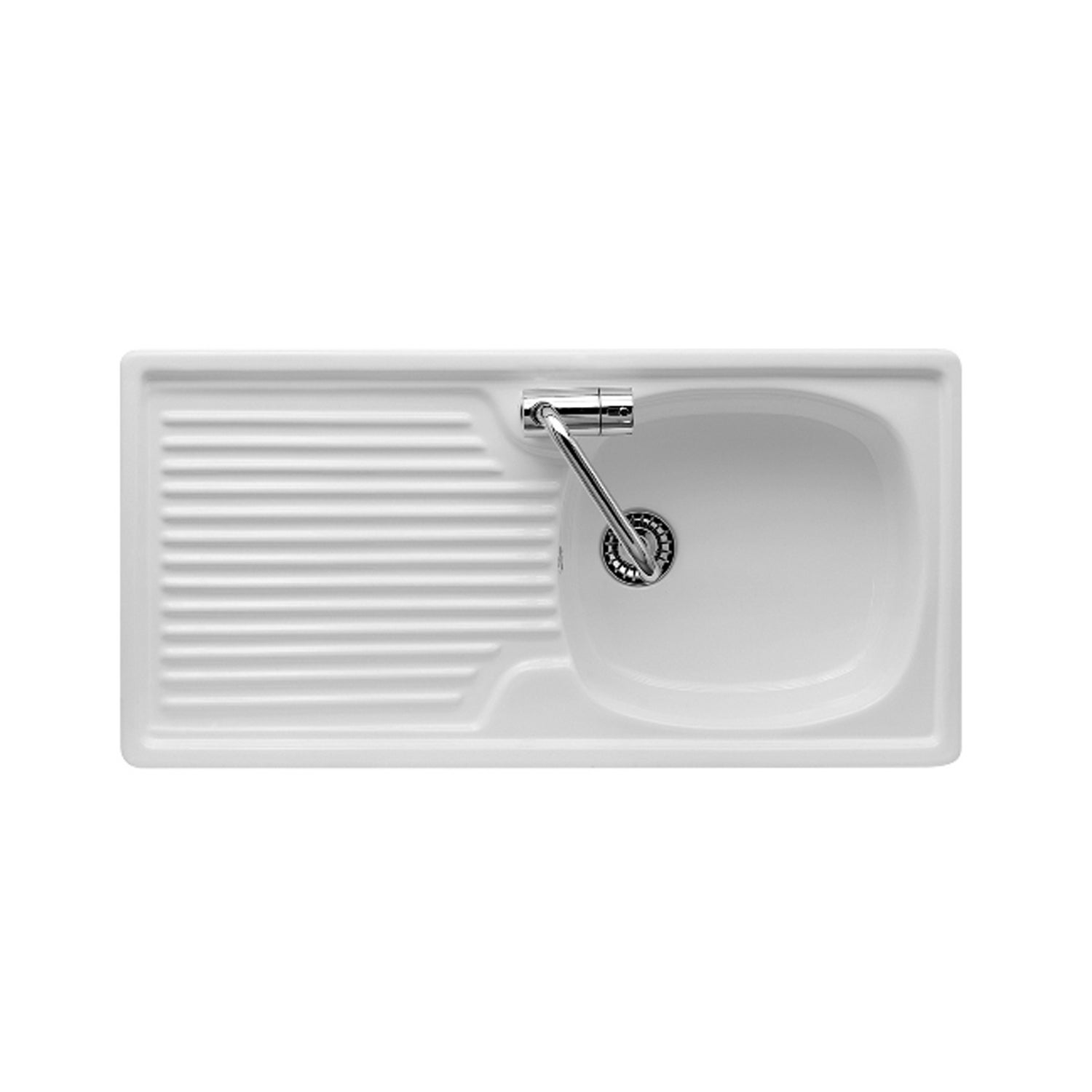 Fregadero empotrado cerámico 1 seno 90x45 cm 90 derecha/izquierda