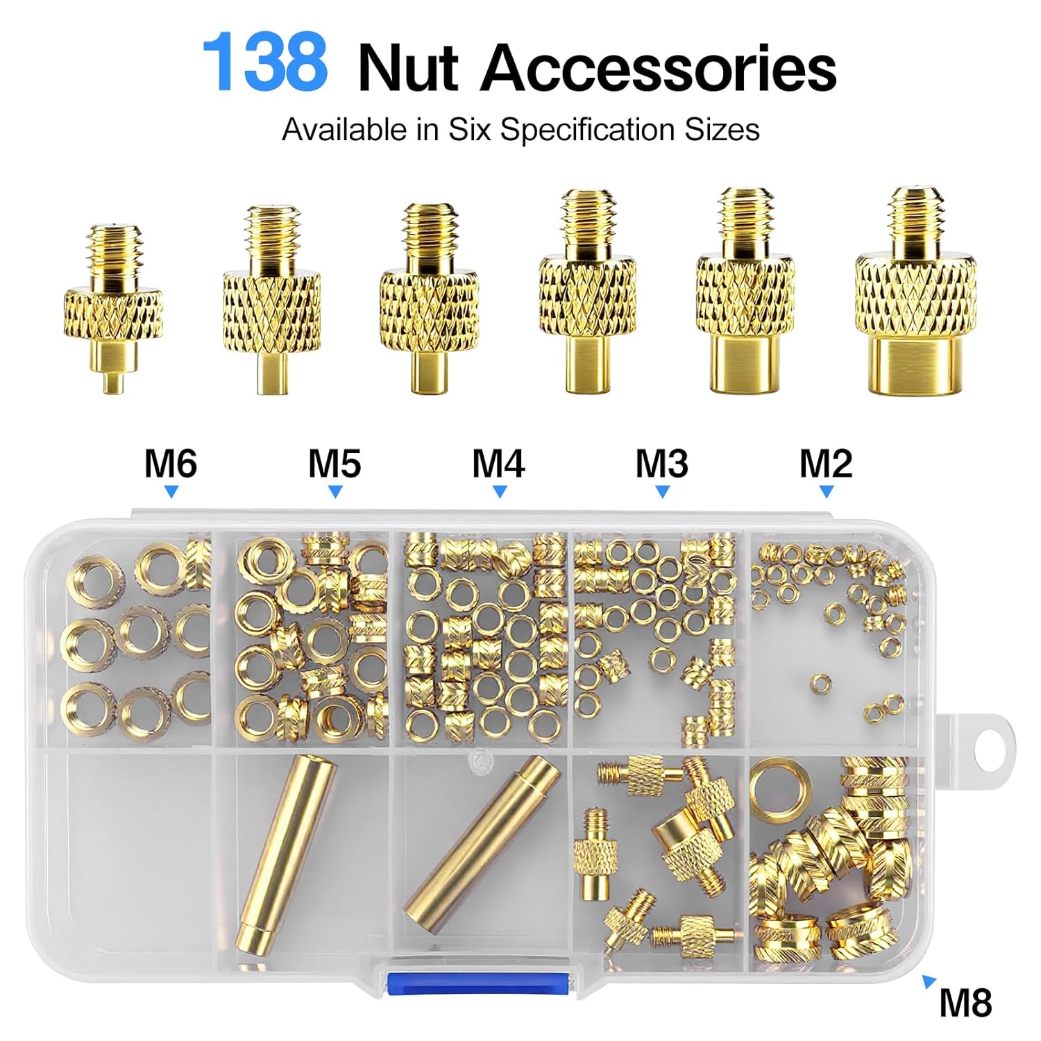 Punte Per Inserti Filettati Per Stampante 3D – Set Da 6 Punte In Ottone M2-M8 + Punta Saldatore 936 - 2