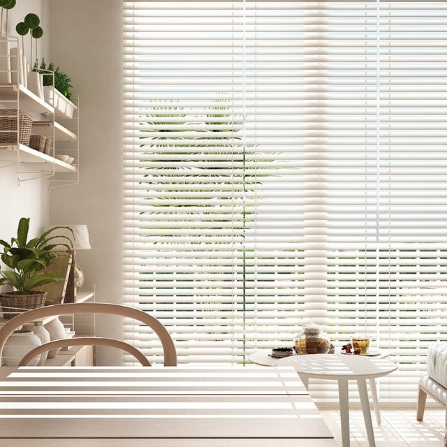 Estore laminado de alumínio TECHNO, Incluindo Acessórios para Instalação no Teto ou Parede e Sistema de Segurança para Crianças Branco 60x130cm