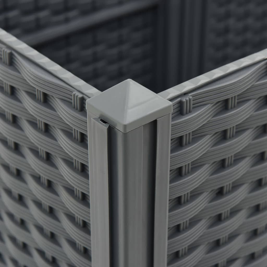 Fioriera rialzata piante fiori giardino 120 x 40 x 38 cm polipropilene grigio scuro 02_0000905 - 2