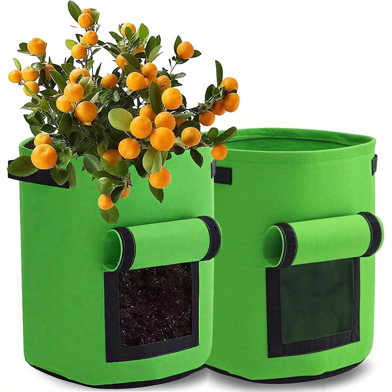 35*40 cm Zielona torba do sadzenia ziemniaków 2 oddychające doniczki do uprawy warzyw Otwarte filcowe wiadro do sadzenia