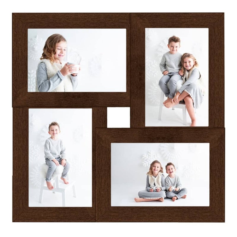 Collage de cadres photo pour photo de 4x(13x18 cm) Marron MDF - 2