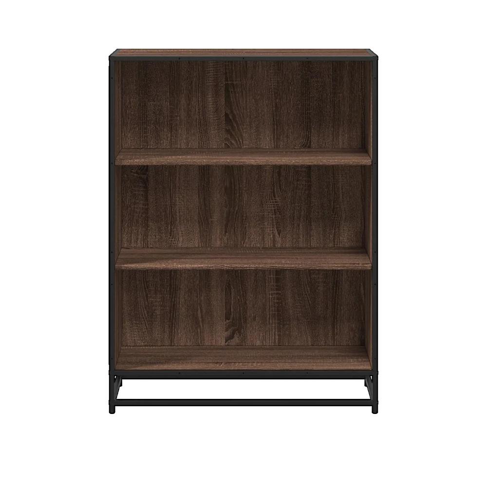 Biblioteczka vidaXL z drewna inżynieryjnego brązowa 3 półki nowoczesny design