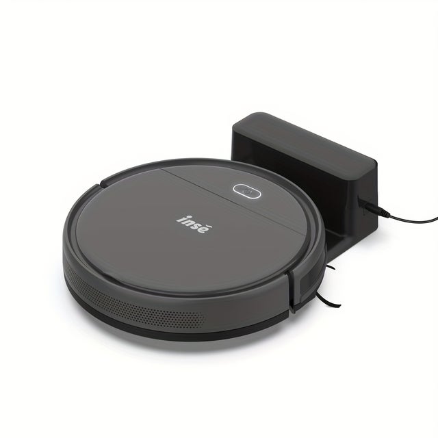 Aspirateur robot E3 PLUS gris, télécommande, anti-chute, anti-collision, design ultra-plat – pour tapis, sols durs