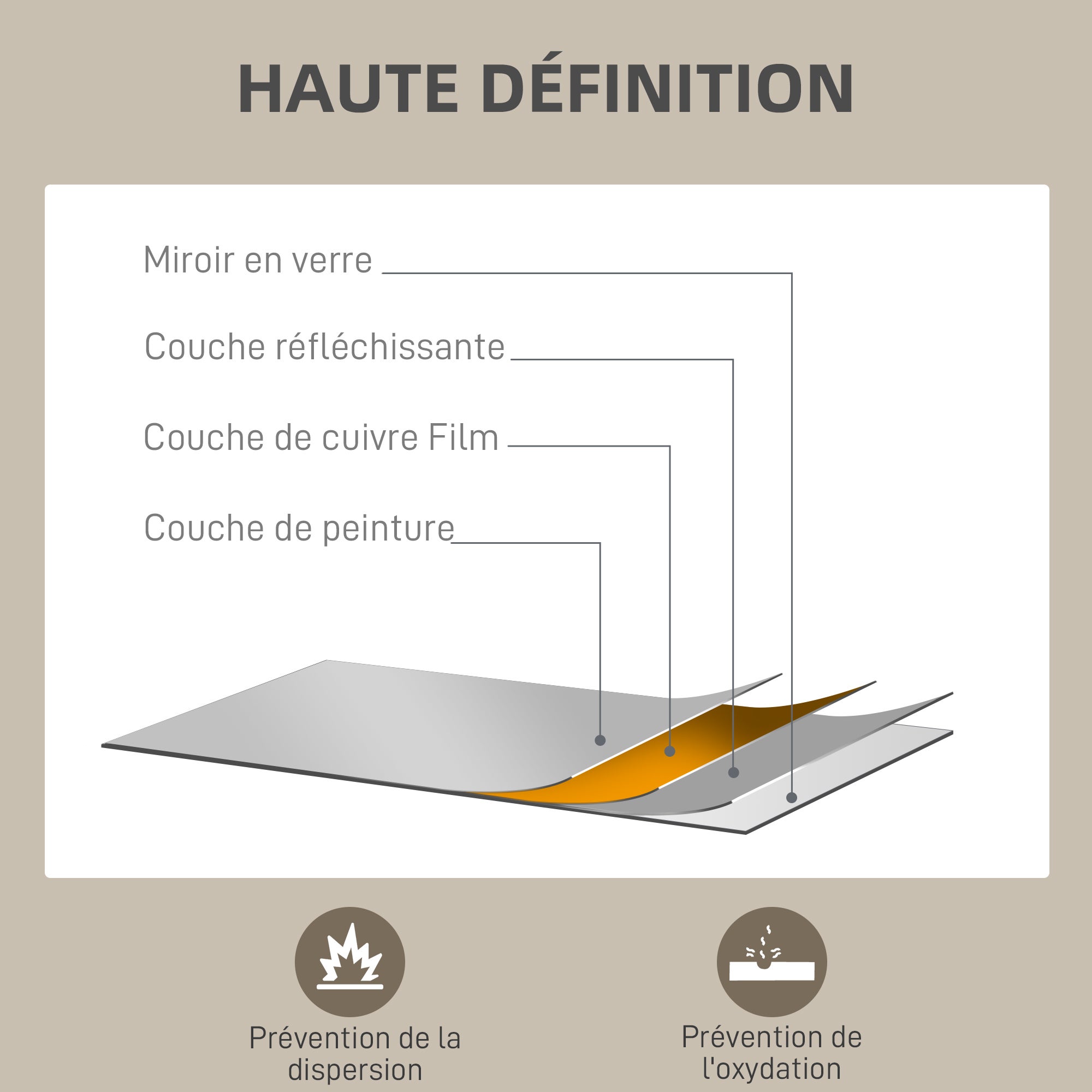 Miroir mural verrière rectangulaire style industriel,horizontal ou vertical avec 4 crochets,en métal noir 109x69cm - 8