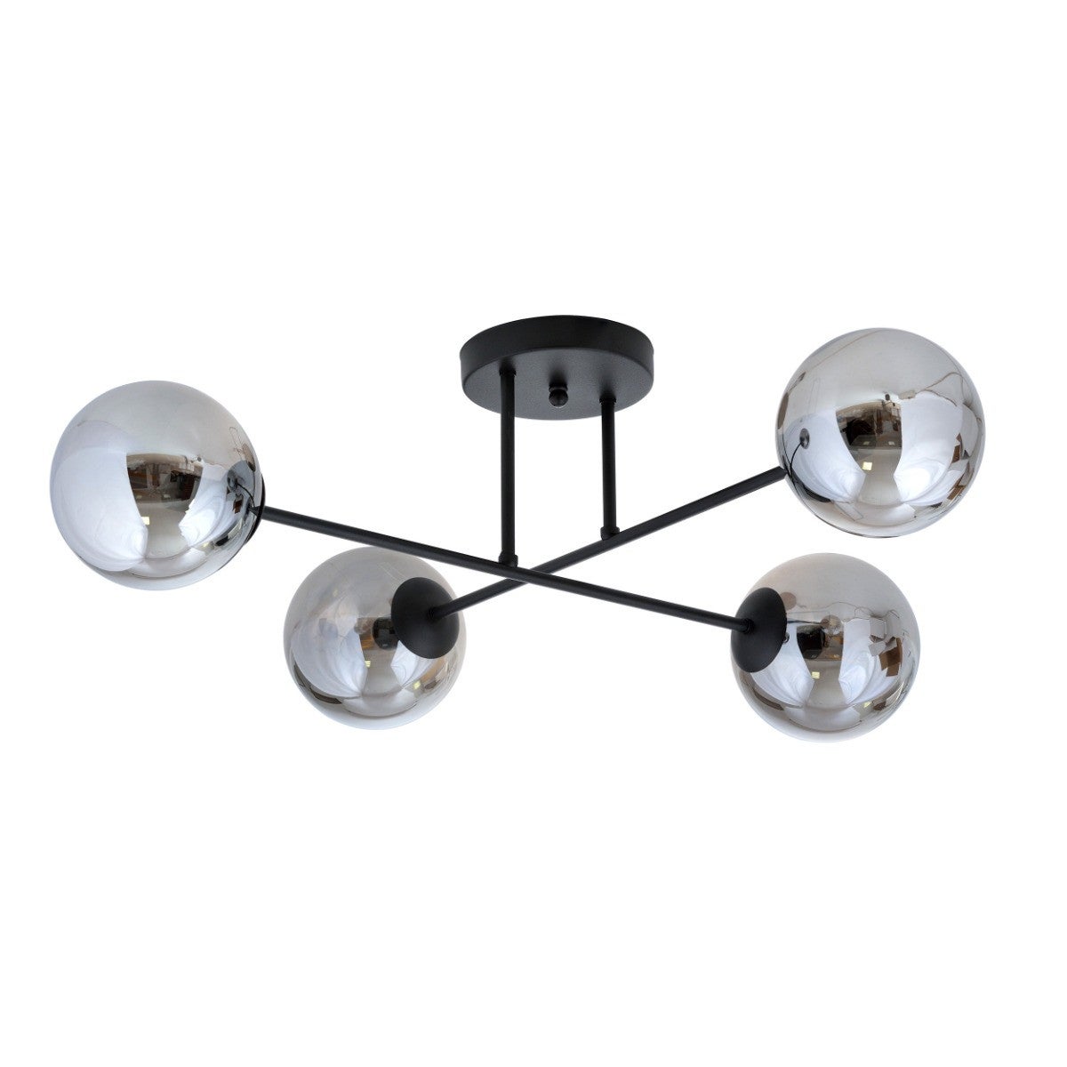 Lampa sufitowa ROMA czarno-grafitowa 4xE14x10W metal wym:26x55x55cm IP20 Emibig