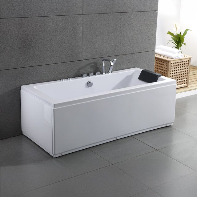Baignoire Balnéo Rectangulaire Sikinos Jets 170 X78 X60 Cm, By Spalina