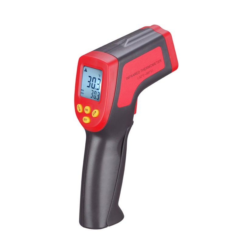 Pistolet Thermomètre Infrarouge Numérique Industriel -50°C à 380°C Sans Contact Avec Rétroéclairage