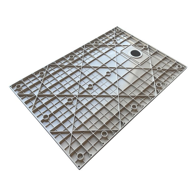 Piatto Doccia In Smc Vetroresina Effetto Pietra H 2,6 Cm Con Piletta Di Scarico Inclusa 80-160 Tortora - 4