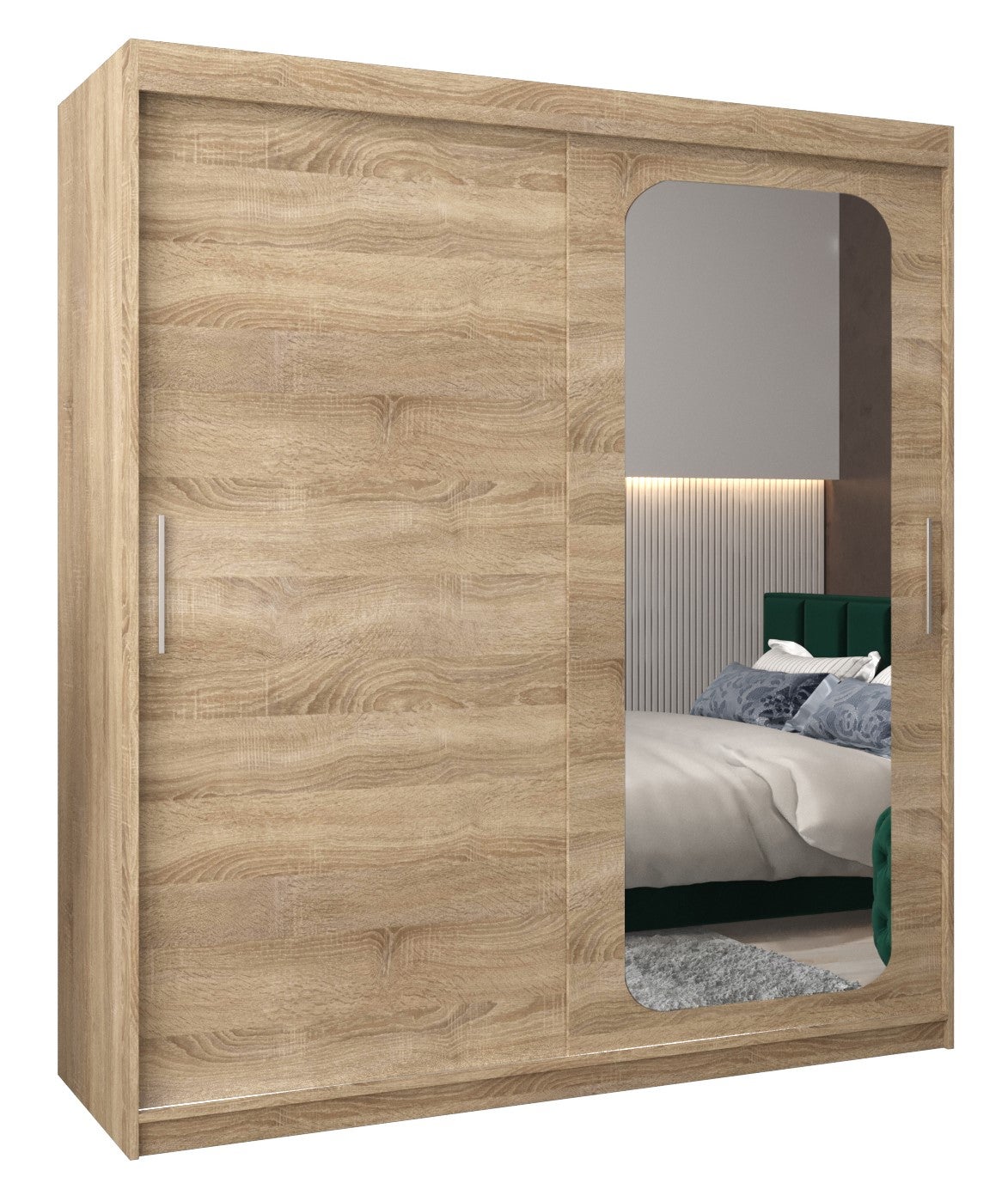 Szafa przesuwna garderoba PROMO T2 180 x 62 x 200 cm Sonoma - Abiks Meble