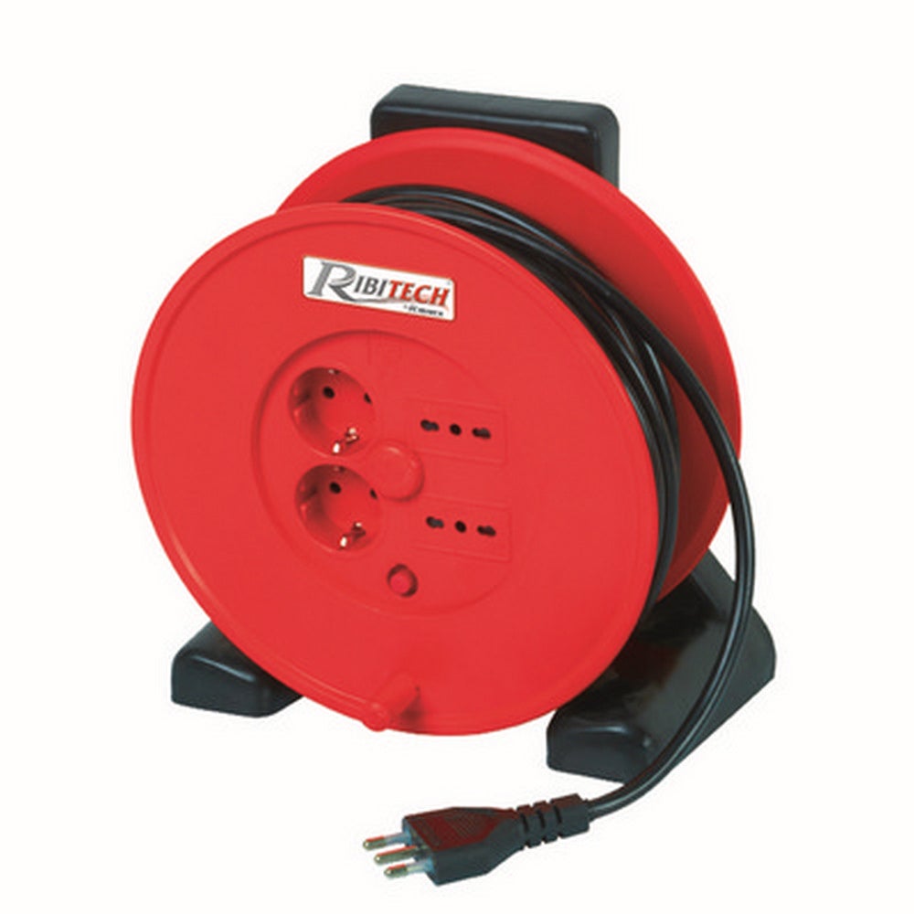 Avvolgitore Cavo Elettrico Automatico Poppstar 20m + 2m - 2500W Max, Per Montaggio A Parete IP20, Per Interni