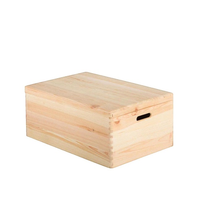 Boîte de rangement en pin massif avec couvercle Taille 5 Astigarraga