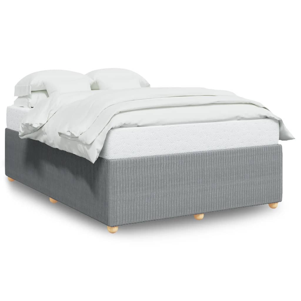 Maison Exclusive - Cadre de lit sans matelas gris clair 160x200 cm tissu - 2
