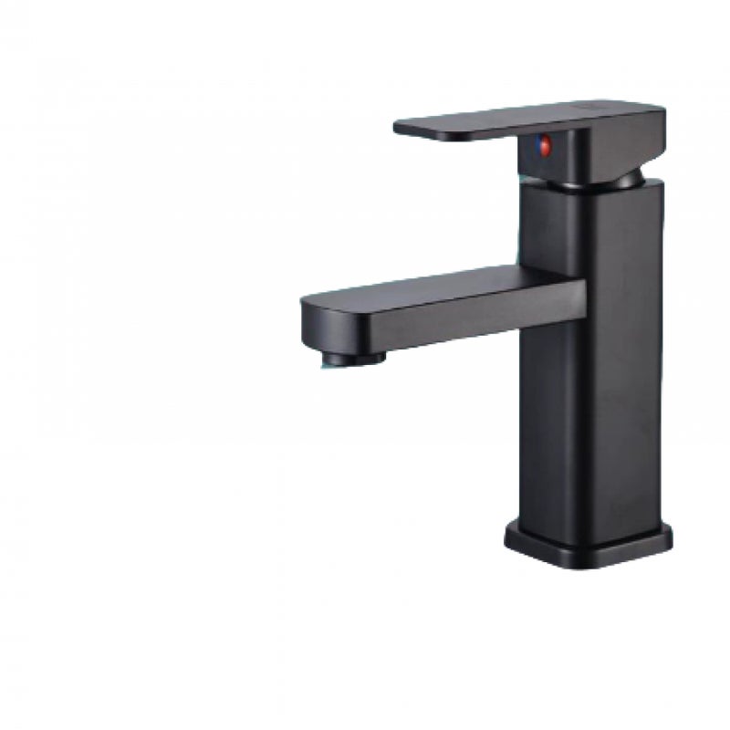 Czarny kran łazienkowy, bateria umywalkowa, ciepła i zimna woda, kran zlewozmywakowy, odpowiedni do toalet i łazienek