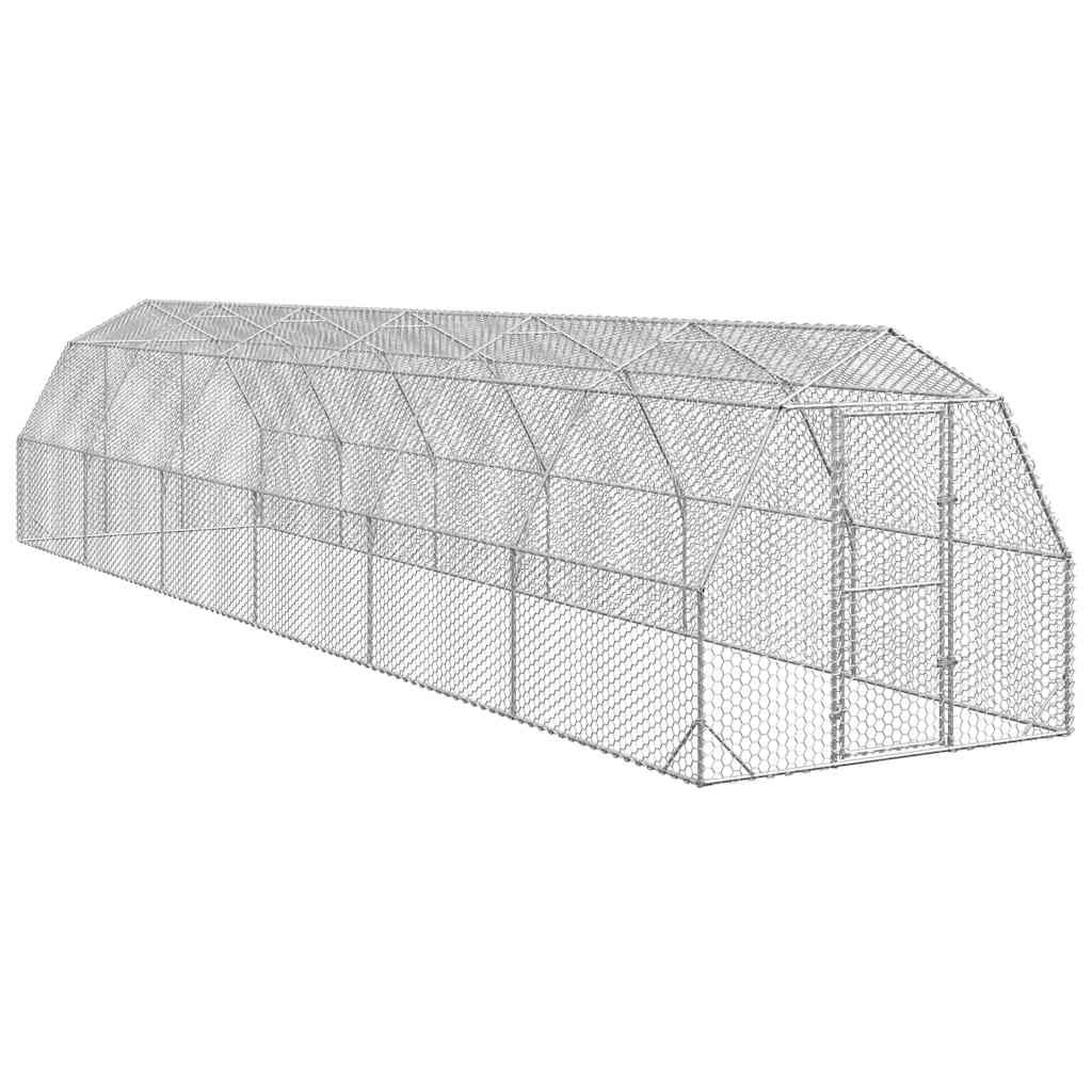 Kurnik dla kur 2,5x12x2,25 m Stal ocynkowana vidaXL