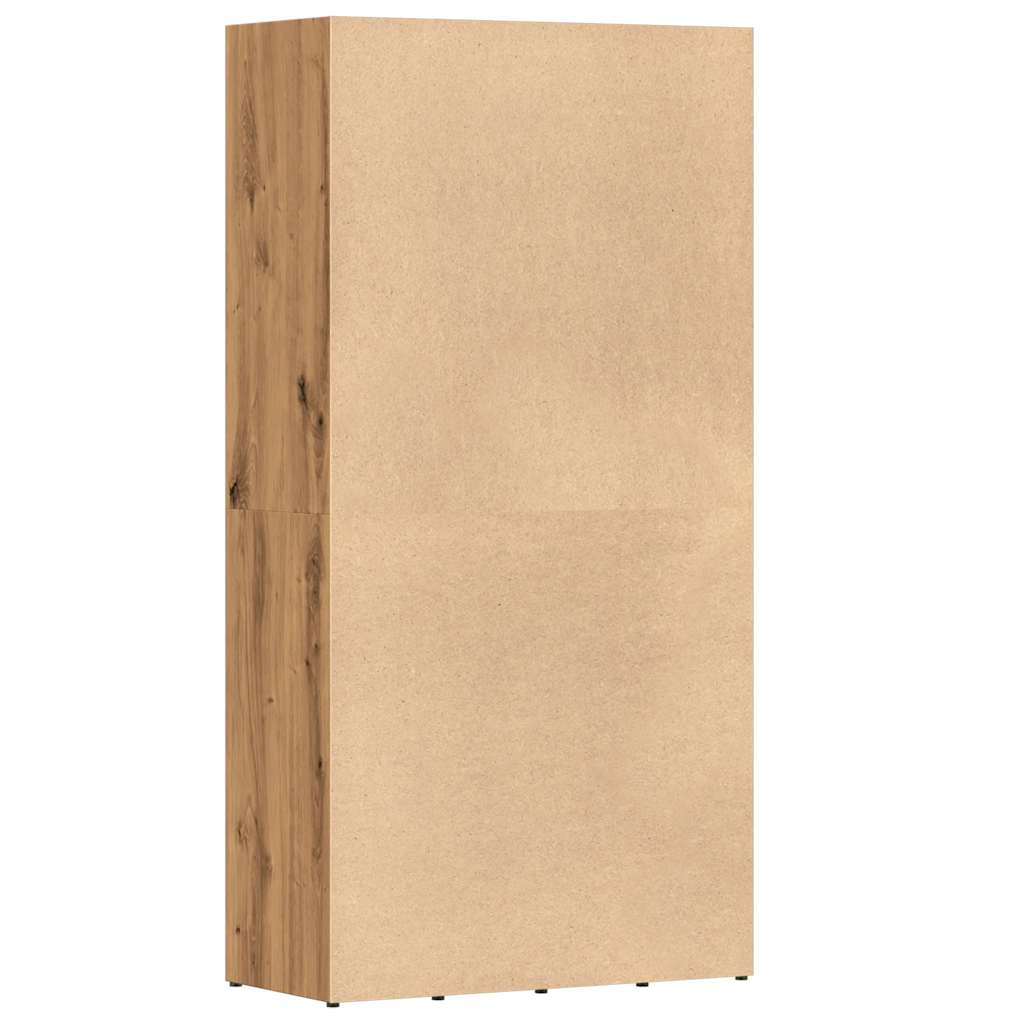 Bibliothèque | Armoire de livres | Meuble de Rangement chêne artisanal 66x30x130 cm bois d'ingénierie CFW166762 - 7