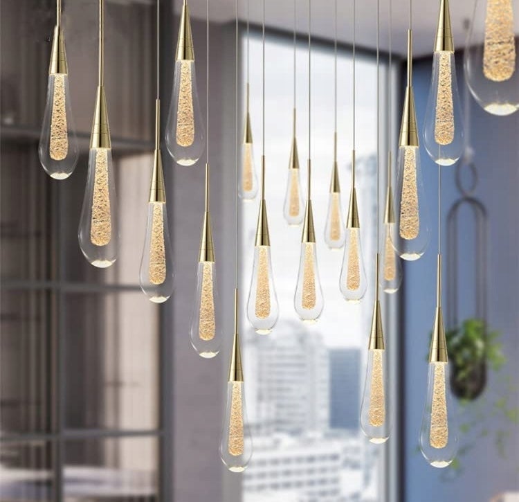 GOECO Plafonnier LED en cristal au design nordique moderne, éclairage d'intérieur, luminaire décoratif d'intérieur, idéal pour une chambre à coucher - 7