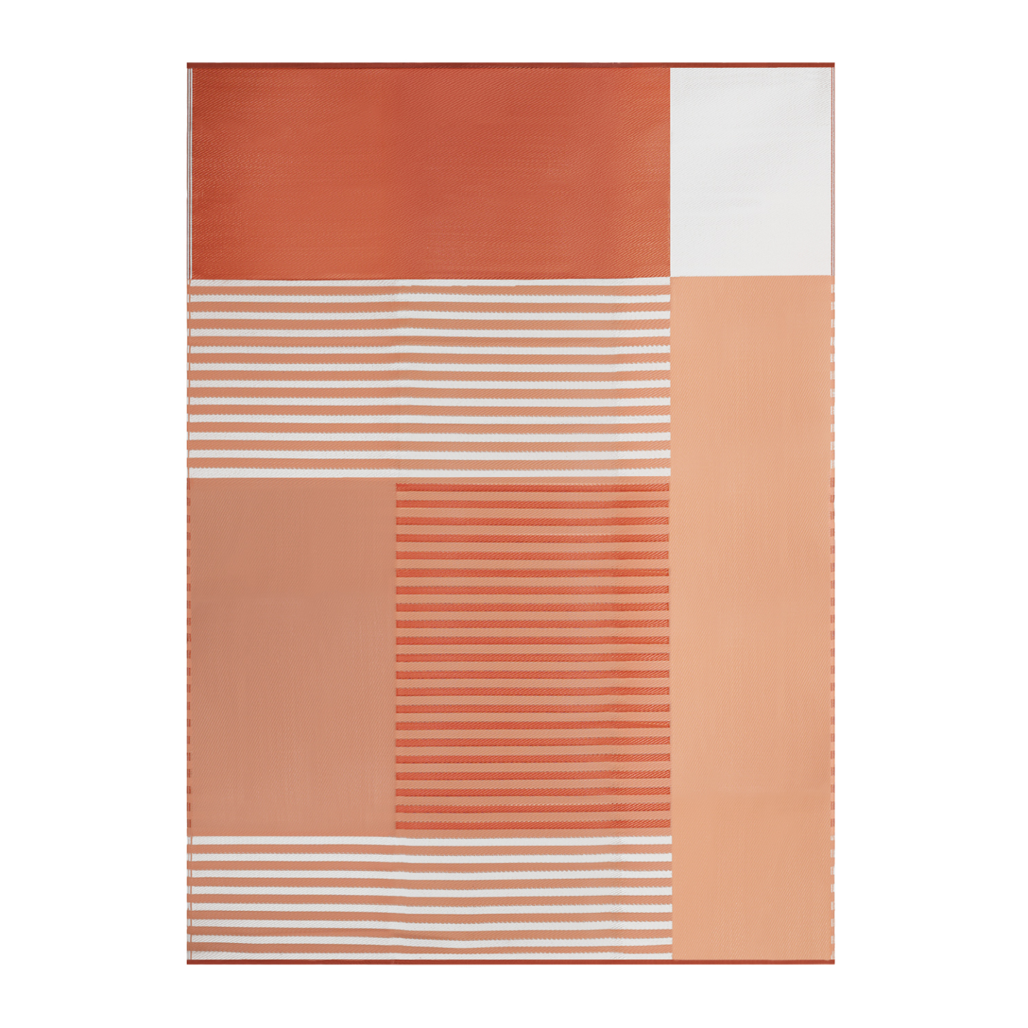Tapis extérieur GEOMETRIQUE terracotta 270 x 370 CM - 2