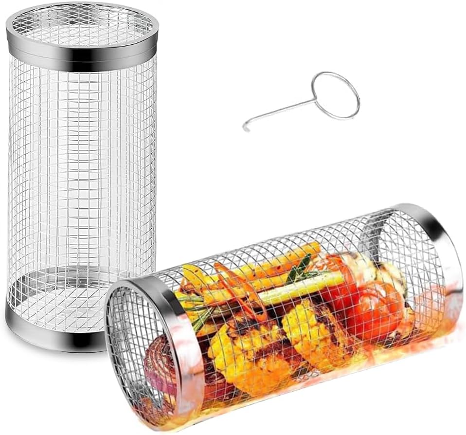 Kosz grillowania stali nierdzewnej wielofunkcyjne akcesoria grillowania mięsa warzyw pomysł prezent dla mężczyzny męża ojca urodziny lub inne święto