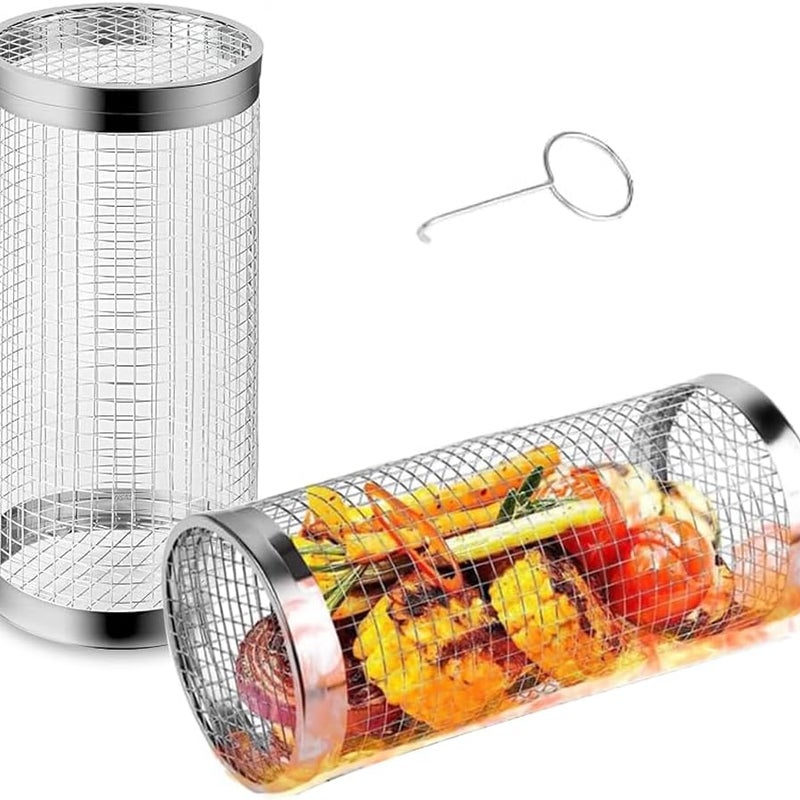 Kosz grillowania stali nierdzewnej wielofunkcyjne akcesoria grillowania mięsa warzyw pomysł prezent dla mężczyzny męża ojca urodziny lub inne święto