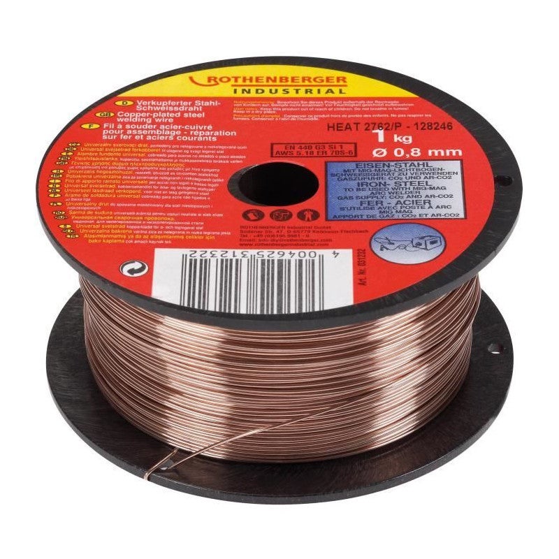 Filo Per Saldatura A Gas Rothenberger - Ø 0,8mm In Rame, Spola Da 1kg | Per MIG/MAG Su Acciaio - Foto 11