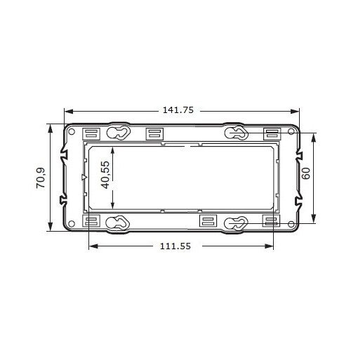 Legrand - Support à vis pour Mosaic Céliane Soliroc 2 postes 4 à 5 modules - 080252 - 3