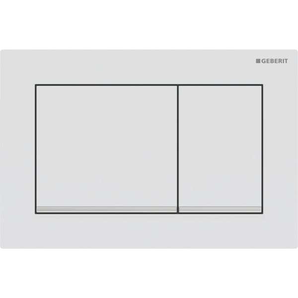 Geberit Plaque Commande Sigma30 115.883.11.1 Blanc Mat - Rinçage 2 Quantités