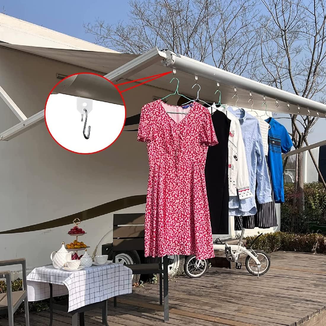 4 piezas gancho para toldo de autocaravana accesorios de toldo RV ...