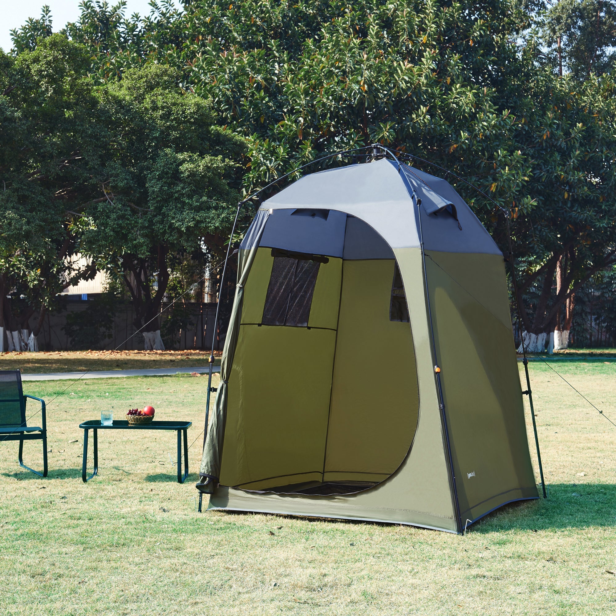 Tienda De Ducha Y Vestidor Skandika Para Camping - 230 Cm De Alto, Opaca, Fácil De Montar