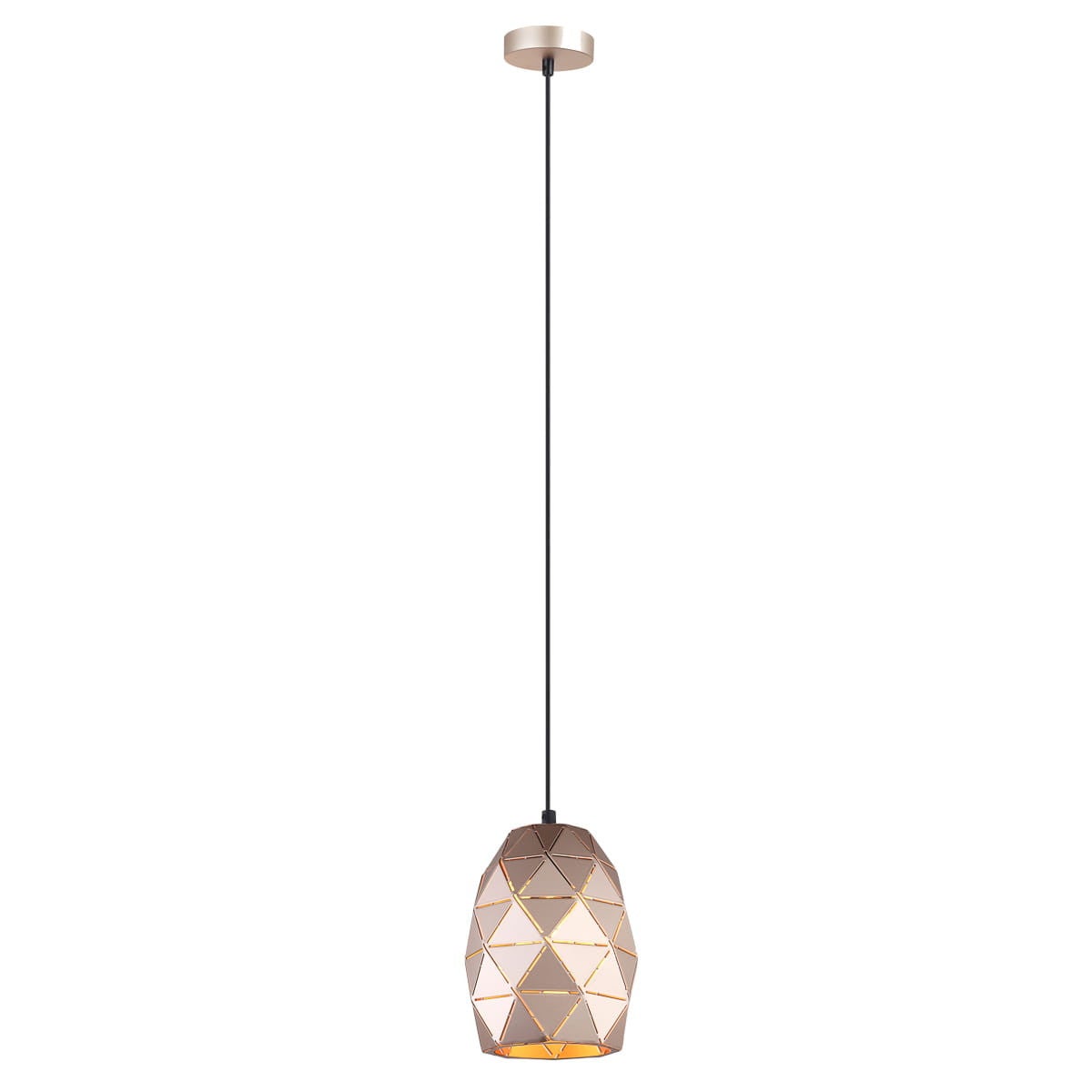 Suspension moderne Harley Champagne doré 1 ampoule - 2